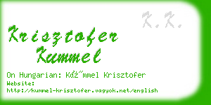 krisztofer kummel business card